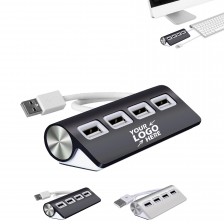 Aluminum 4-Port USB Hub